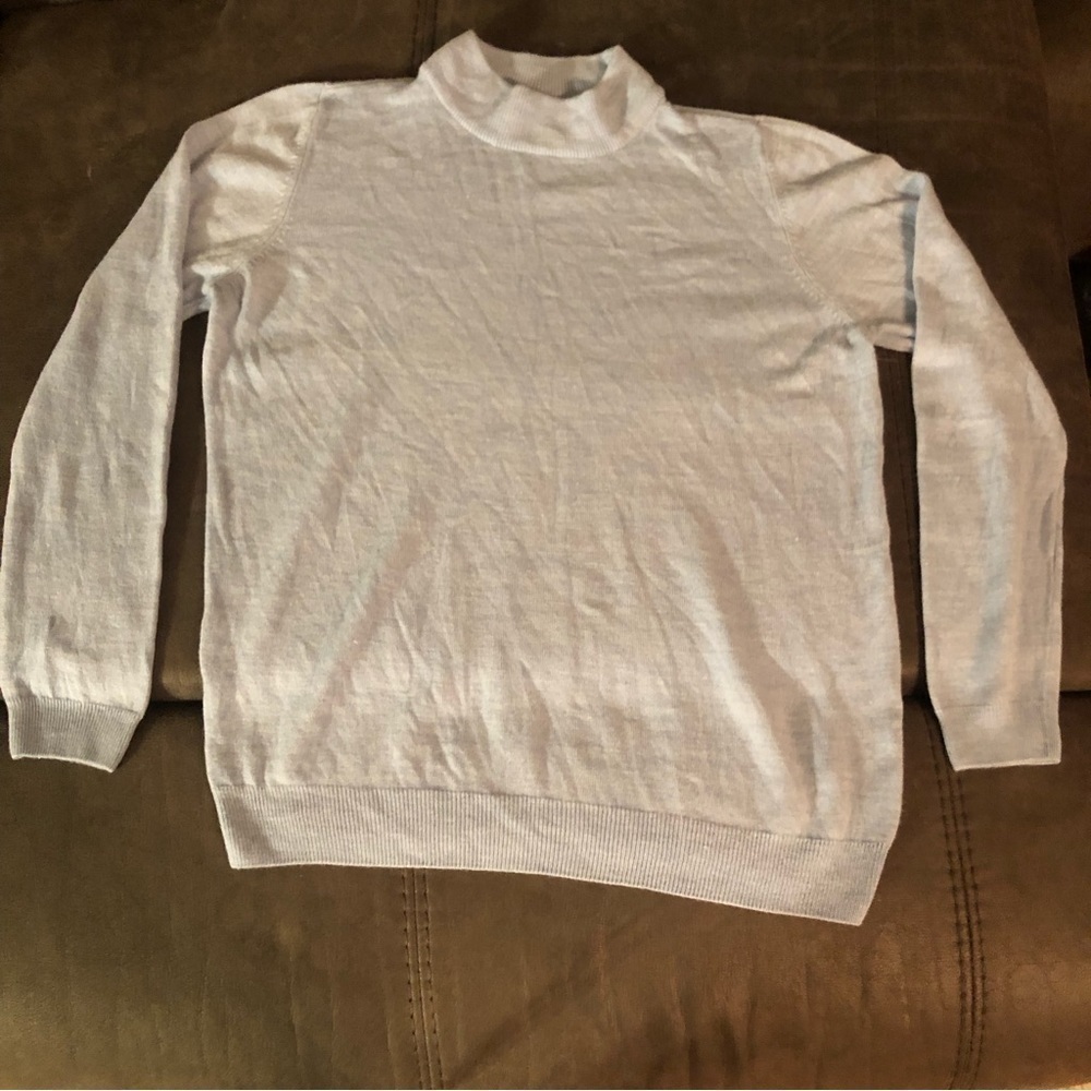 Light Blue Acrylic Long Sleeve Shirt